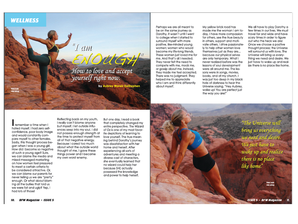 BFW Magazine – I am Enough