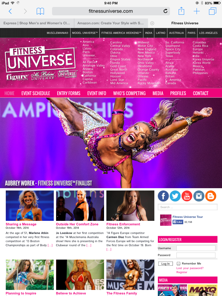 Fitness Universe Website
